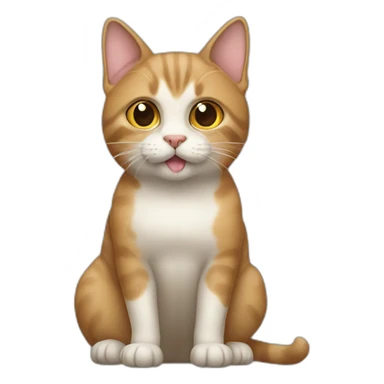 cat sitting on a dog sticker