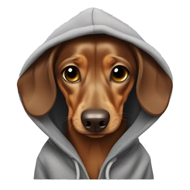 Dachshund in a hoodie sticker