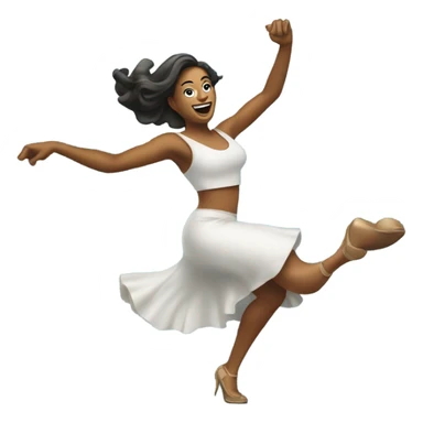 Woman dancing throwing money sticker