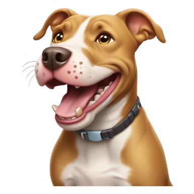 Laughing pitbull  sticker
