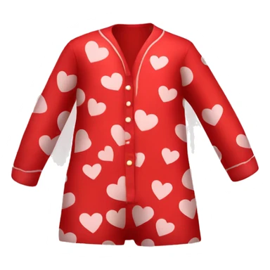 red pajamas with hearts sticker