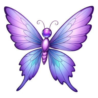 Lilac wings of a fairy sticker