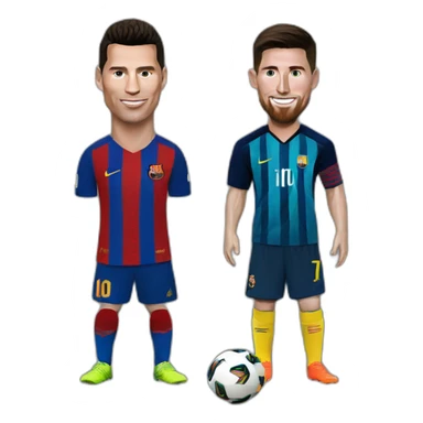 Ronaldo and Messi sticker