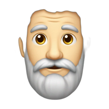 Vieux beau cheveux gris courts barbe courte boucle d’oreille sticker