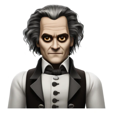 photorealistic Sweeney todd by Johnny Depp sticker