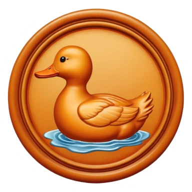 Wax Seal with orange duck sticker