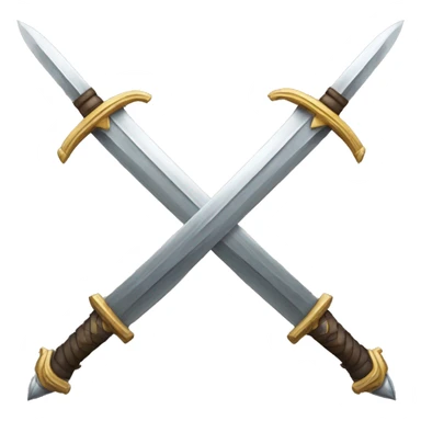 Two crossed, curved swords sticker