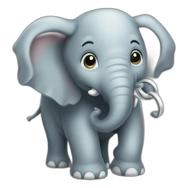 éléphant sur ring sticker