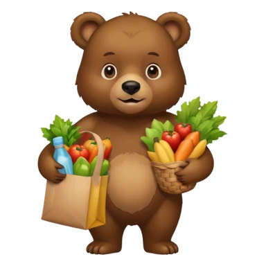 bear with grocery sticker