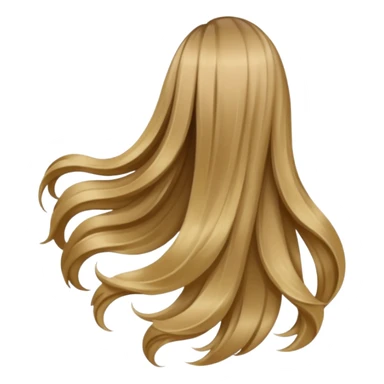 back view of long dark blonde hair sticker