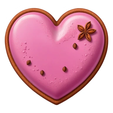 Pink heart with cinnamon  sticker