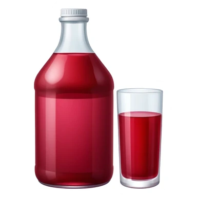 Bottle cranberry juice sticker