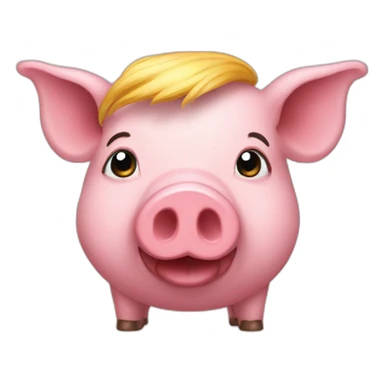 Donald trump as a pig  sticker