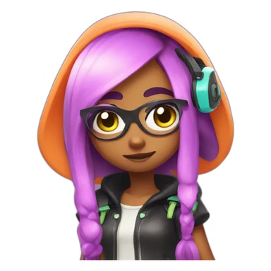 inkling girl from splatoon  sticker