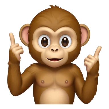 Monkey with middle finger sticker