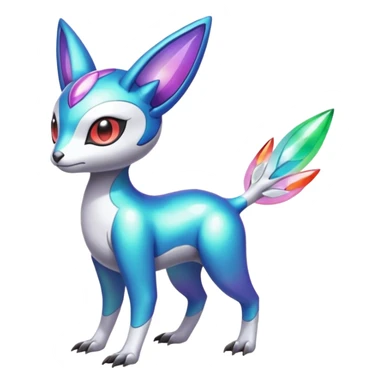 Shiny Colorful Vernid-Trico-Meloetta-Latias-Koraidon-Peppercat-Protogen-Pokémon-Digimon-Fakémon-fusion-hybrid-creature sticker