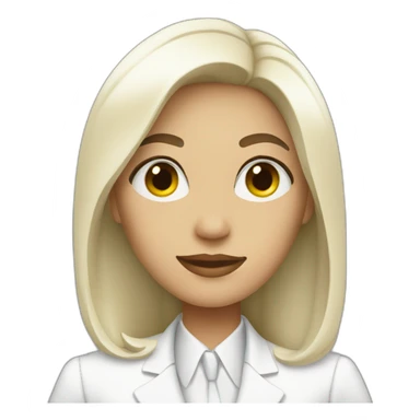women in white suit sticker