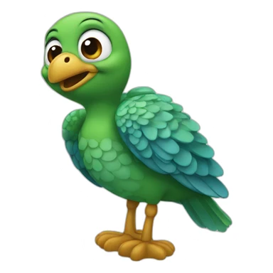 Turtwing smiling and waving sticker