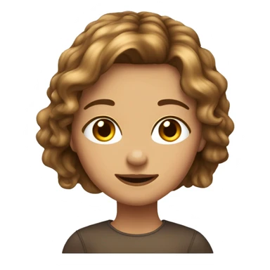 Ein Mädchen mit glatten braunen Haaren und hazel Augenfarbe  sticker