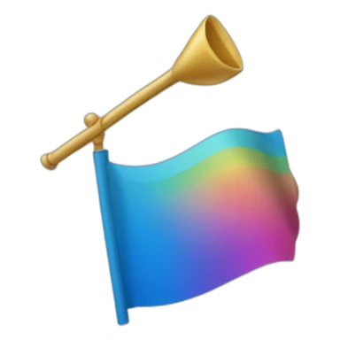 Un chat qui tiens le drapeau gay bleu  sticker