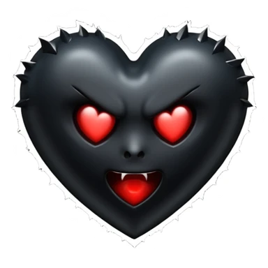 evil black heart sticker
