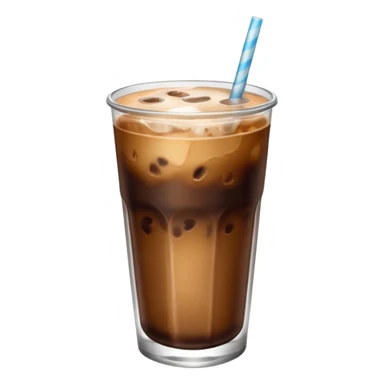Shorts glass of iced coffee without cream sticker