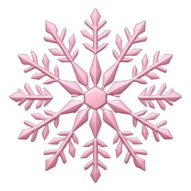 pastel pink snowflake  sticker