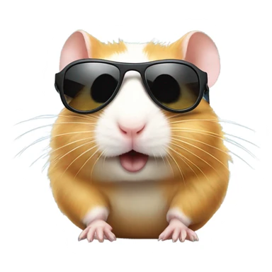 Hamster wearing sunglasses sticker