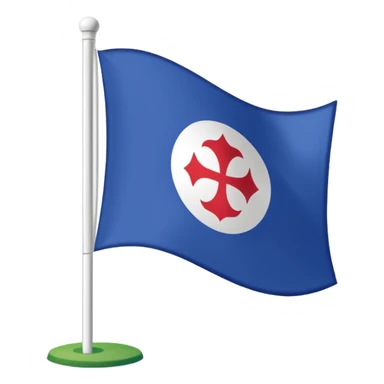 White Flag with the emblem of the Touquet-Paris Plage the golf caddy sticker