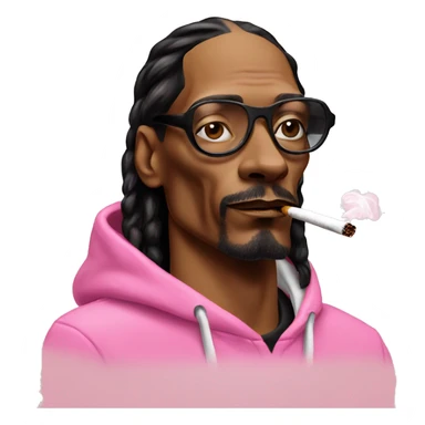 snoop dogg in pink hoodie smoking sticker