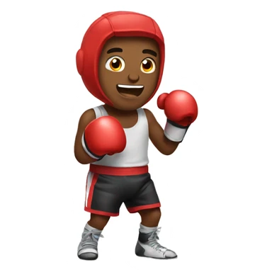 My boy winning a boxing match  sticker