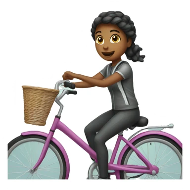 girl on a bike  sticker