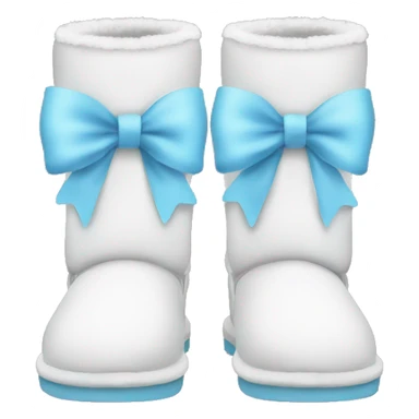 white uggs with light blue bows sticker