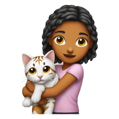 Girl with tiger cat sticker