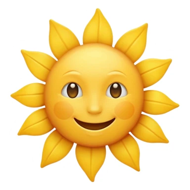 Emoji sun sticker