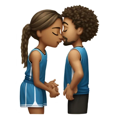 basquetball player kissing an Argentinean girl sticker