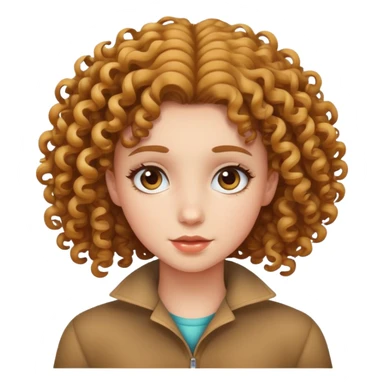 A girl with curles sticker