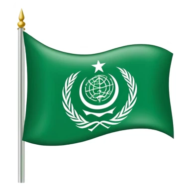 Arab league flag "جامعة الدول العربية" sticker
