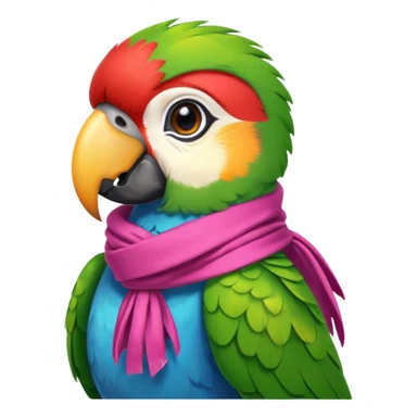 parrot with scarf sticker