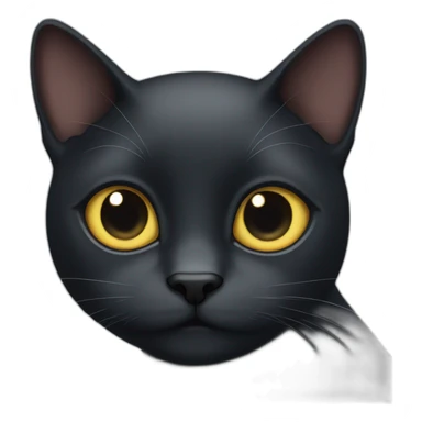 Black cat oneeyed  sticker