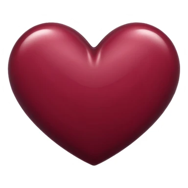 Burgundy heart sticker