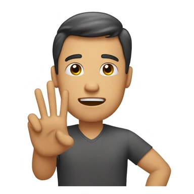 guy saying no with his hand sticker