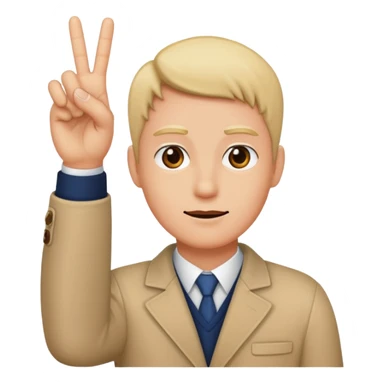 Holding up 3 fingers sticker