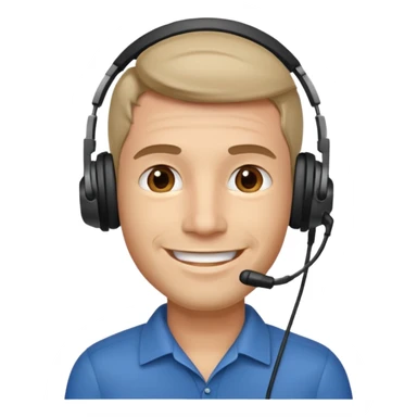 Emoji for call center worker (man) sticker