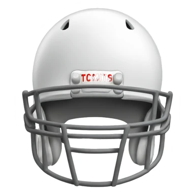 simple white football helmet  sticker