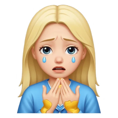 Girl begging sticker