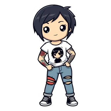 Emo mom being cool sticker