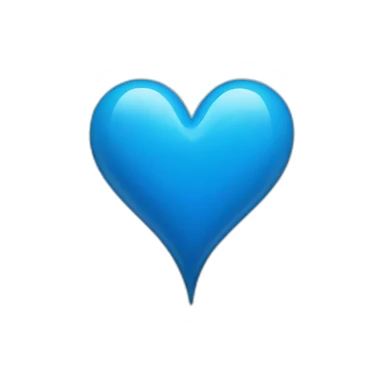 Corazón azul con moño  sticker