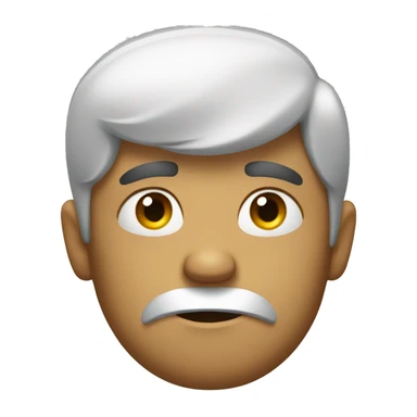 not so thrilled face sticker