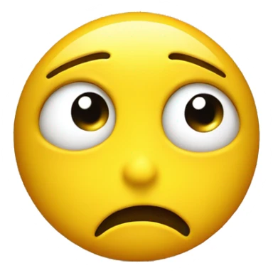 Yellow emoticon face with a suspecting look of suspecting someone  sticker